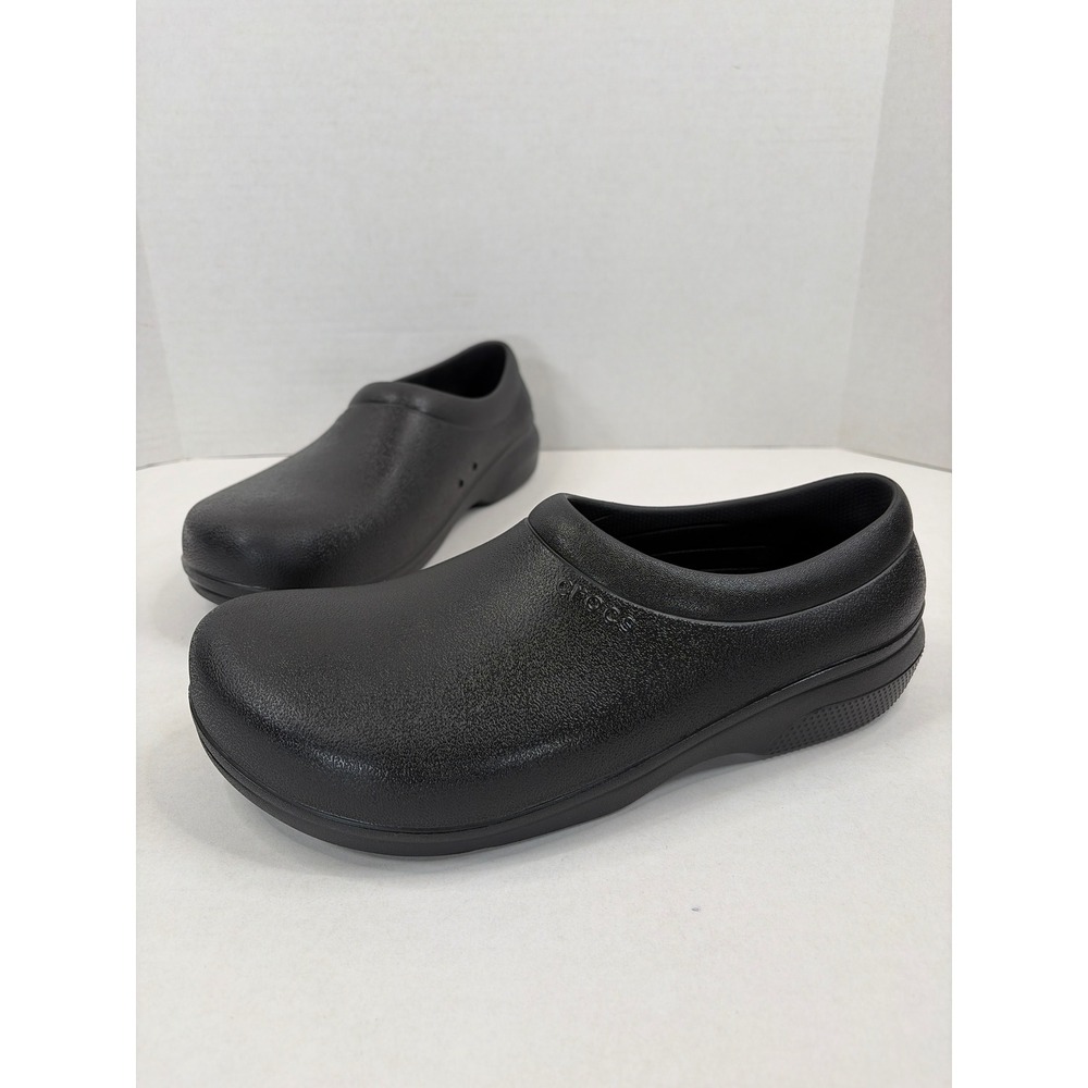 Crocs On-The-Job Work Clogs Black Slip Resistant Men 11 10075 Professional Shoes